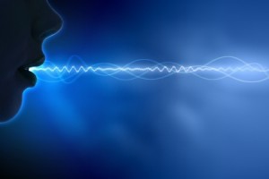speaking with sound wave